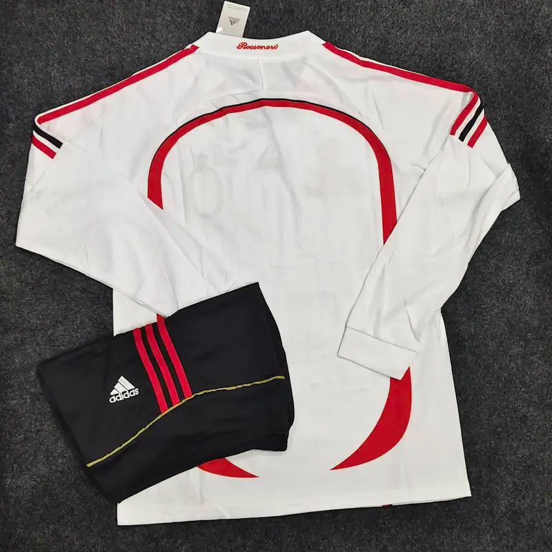 AC MILAN 2007 AWAY KIT OFFICIAL FULL SLEEVES RETRO KIT PREMIUM