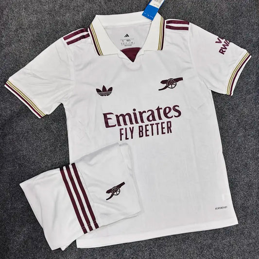 ARSENAL SECOUND AWAY WHITE OFFICIAL PREMIUM KIT 2025/26