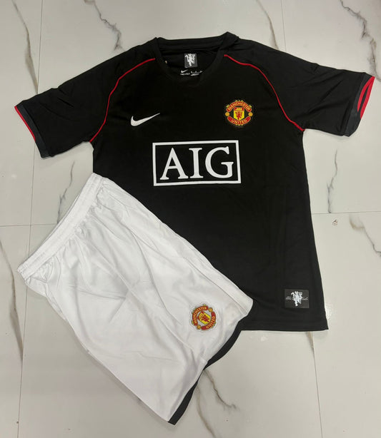 Man united AIG Away Black 2008/09