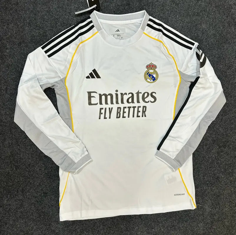 REAL MADRID HOME 2025/26 OFFICIAL PREMIUM QUALITY FULL SLEEVES