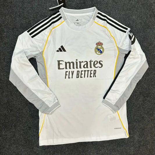 REAL MADRID HOME 2025/26 OFFICIAL PREMIUM QUALITY FULL SLEEVES