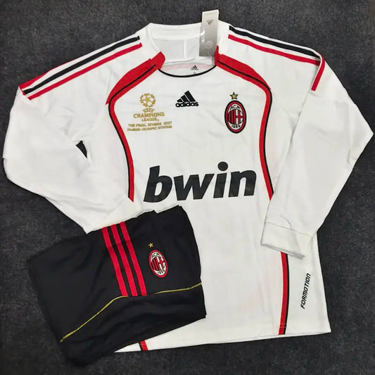 AC MILAN 2007 AWAY KIT OFFICIAL FULL SLEEVES RETRO KIT PREMIUM