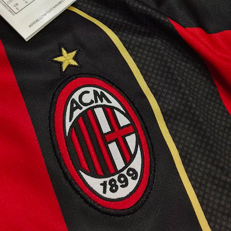 AC MILAN HOME 2006 OFFICIAL FULL SLEEVES RETRO KIT