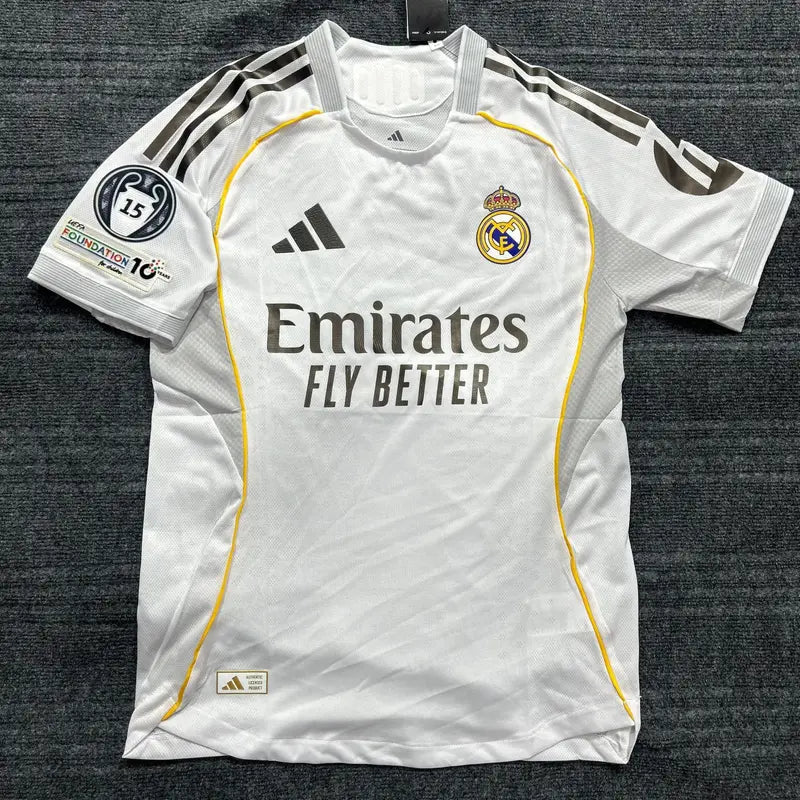 REAL MADRID HOME 2025/26 OFFICIAL WITH BADGES OFFICIAL
